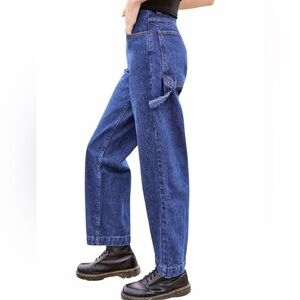 PACSUN High Rise Straight Carpenter Dark Wash Denim Jeans Womens SZ 26 BRAND NEW